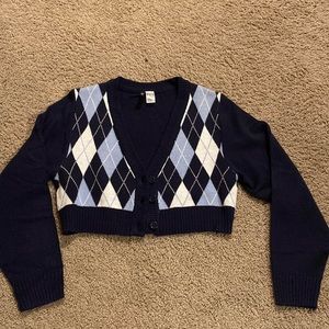 Brand new navy blue cropped H&M cardigan.
